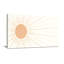 Motif tendance de soleil levant avec des lignes rayonnantes-850966936