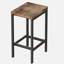Ensemble de table de salle à manger long avec 3 tabourets, facile à assembler, naturel (même SKU: W75753848)-2107887663