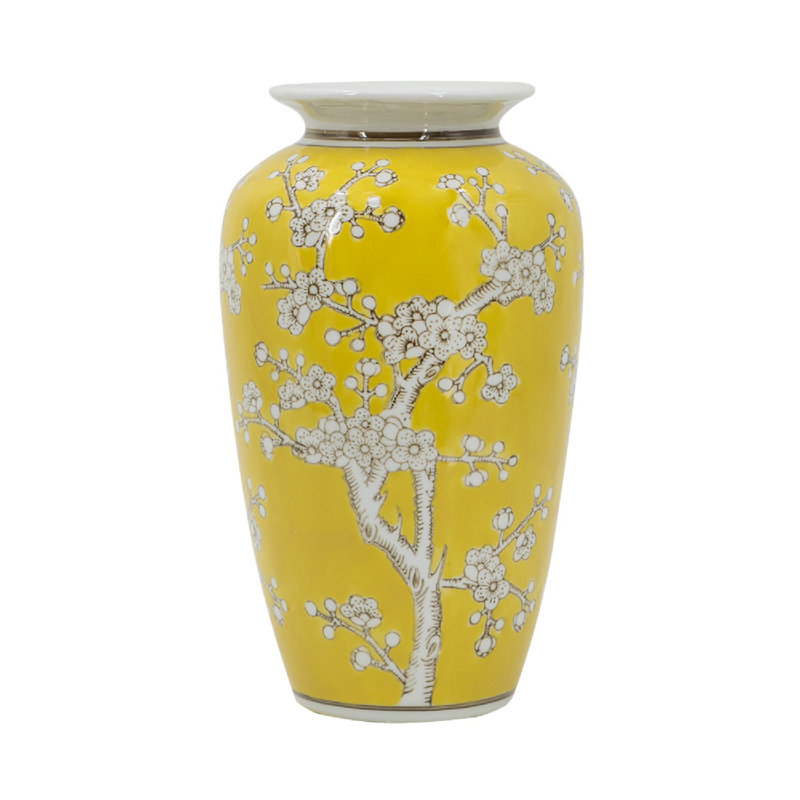 Freman Ceramic / Porcelain Table Vase, 10.6" H x 6.1" W x 6.1" D