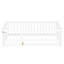 Lit de plancher simple - bois blanc pour les jumeaux, espace de lecture