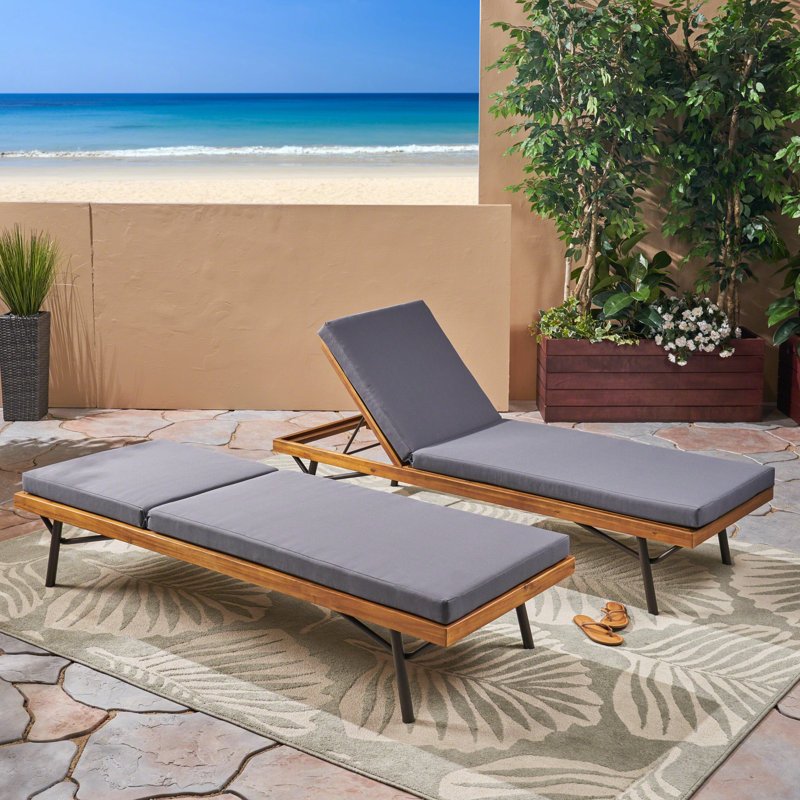 Chaise longue inclinable avec coussin Clearbrook