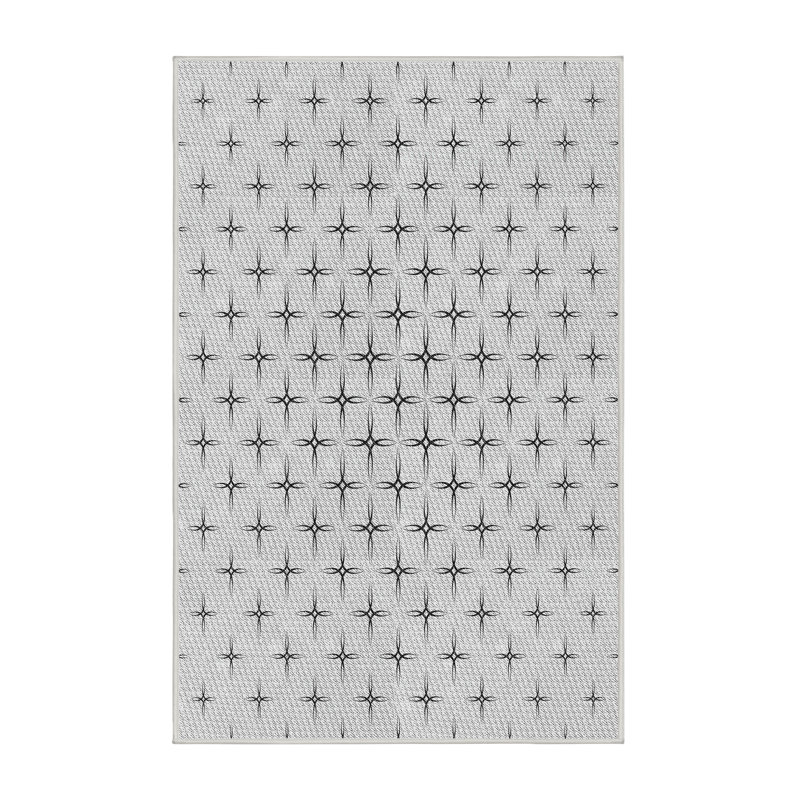 Tapis gris tissé à la machine, Rectangle 8 pi x 10 pi