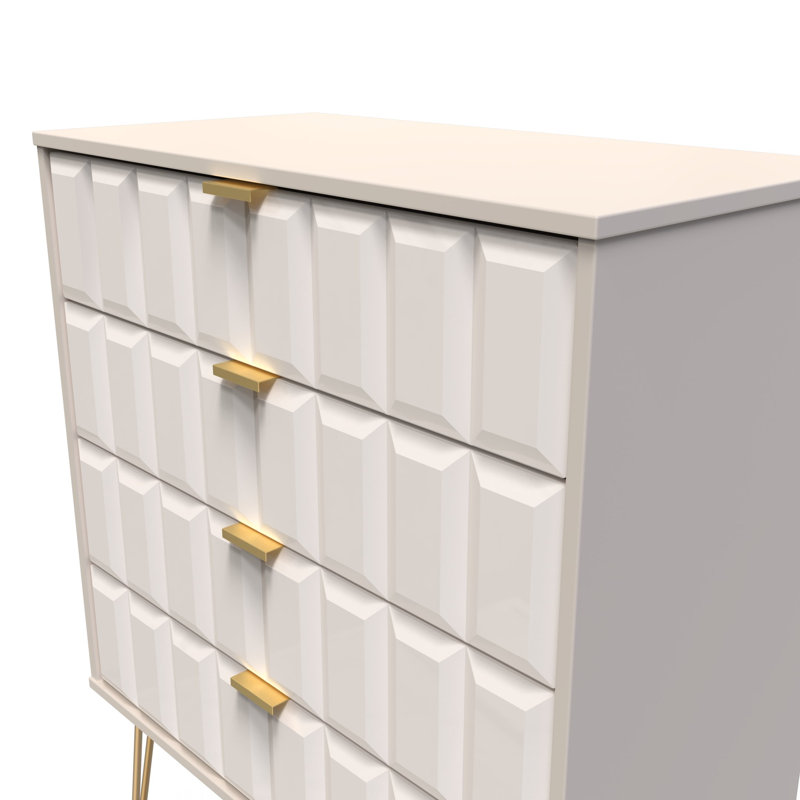 Allem 77cm W 4 - Drawer Chest of Drawers, Kashmir Gloss/Kashmir