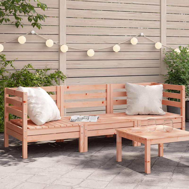 Giovanna 190.5cm Wide Wood Patio Sofa, Brown