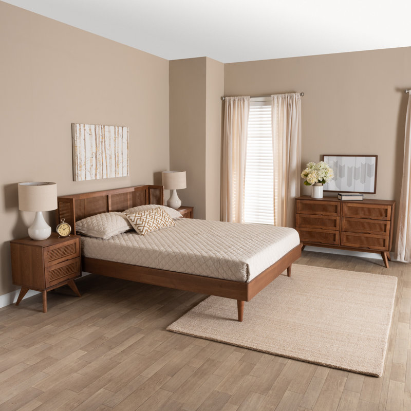 Ensemble de chambre avec très grand lit Mid-Century Mid-Century, Très grand
