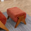 Upholstered Armchair with Footstool-945252920-951561097