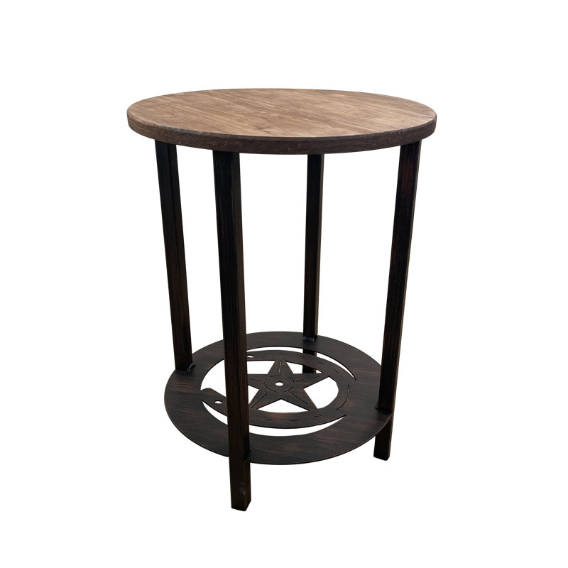 Table de bout en bois massif avec rangement Antonnia