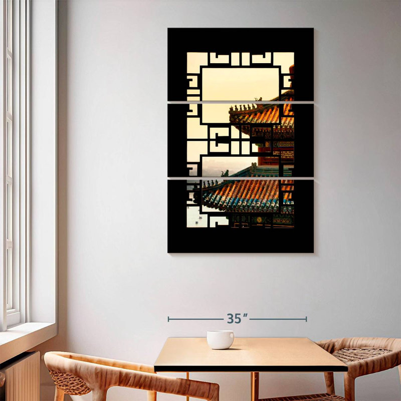Nicci Asian Window Sunset, H 65 po x l 42 po