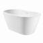 Baignoire autoportante de 60 po en acrylique, baignoire autoportante ovale avec drain chromé Toe-Tap et trop-plein à fente classique, certifié Cupc, blanc brillant