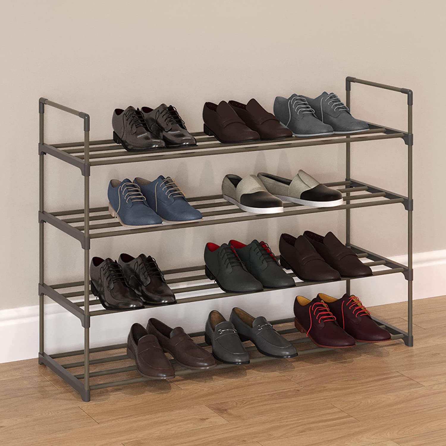 Rebrilliant 24 Pair Stackable Shoe Rack