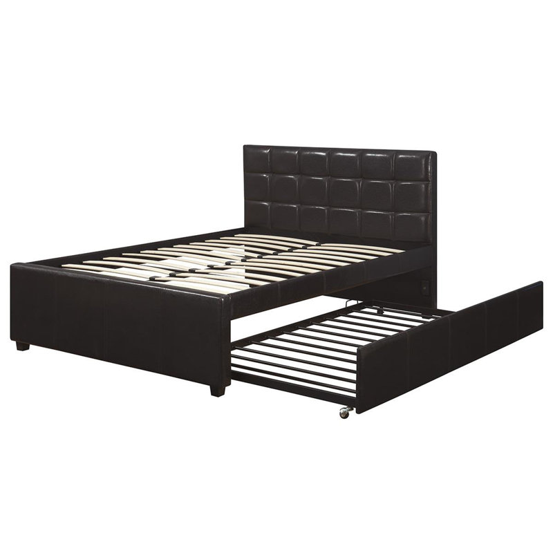 Damore Beckla Bed with Trundle, Full/Double, Brown