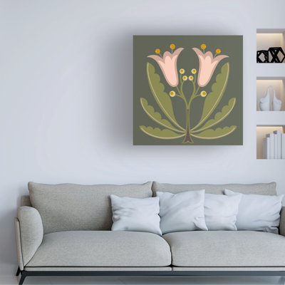 «Graphic Folk Flower II» sur toile