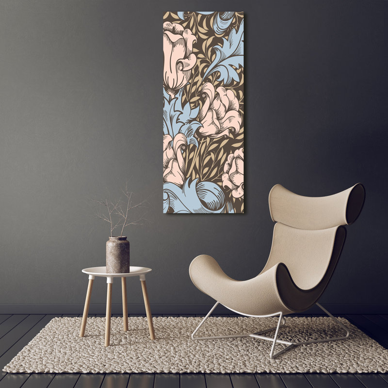Flowers And Leaves - Wrapped Canvas Print