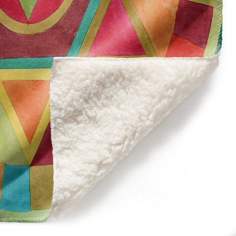 Couverture en sherpa doux mandala ii, l 51 po x L 60 po