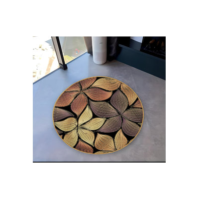 Tapis rond lavable à la machine