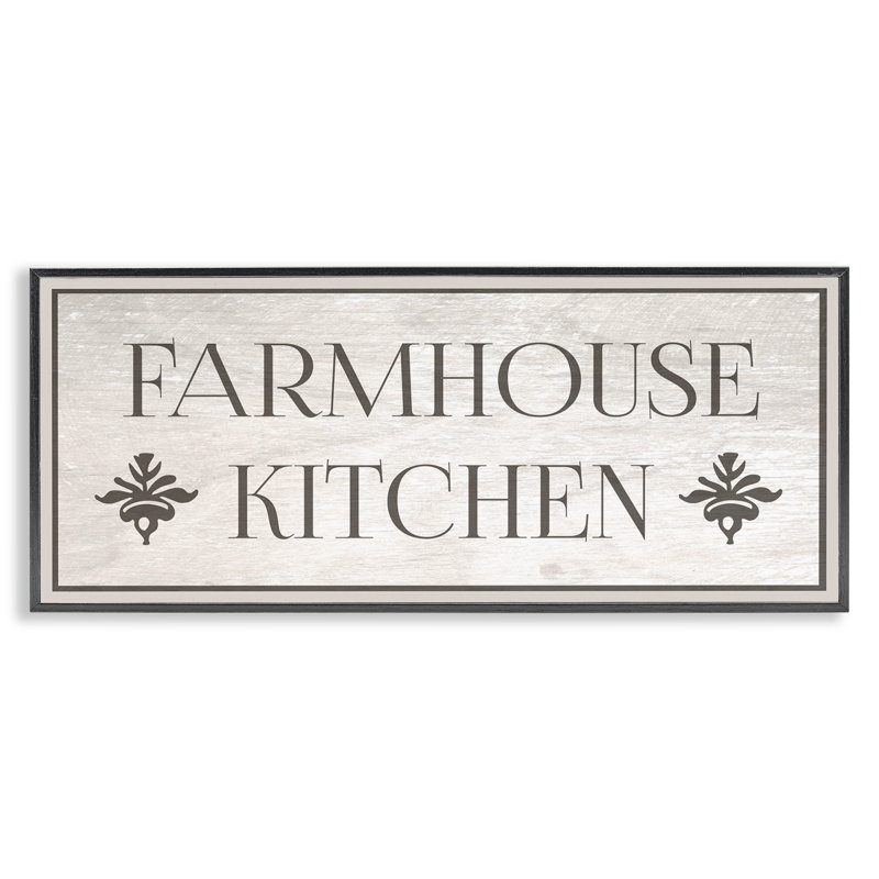 «Farmhouse Kitchen», estampe numérique par Daphne Polselli, Giclée encadrée noir minuit, H 10 po x l 24 po