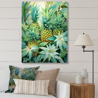 Pineapples Tropical Forest - Pineapples Wall Art