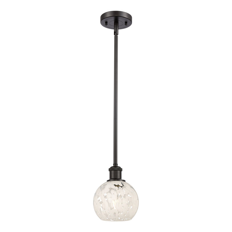 Luminaire suspendu 1 lumière Ballston Mouchette-516-G1216, H 8 po x l 6 po x P 6 po, Bronze huilé