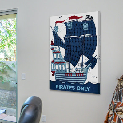 Pirates Only - Wrapped Canvas Print