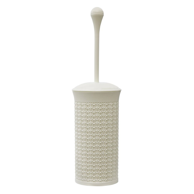  Free-Standing Toilet Brush and Holder, White