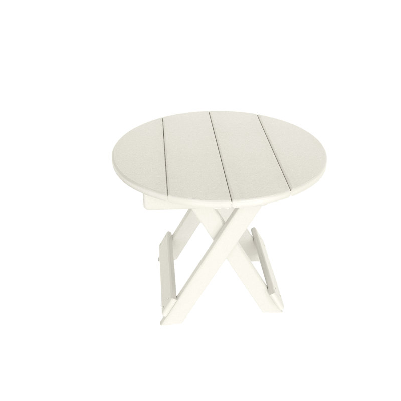 Table d'appoint pliante pour patio Phat Tommy, Blanc