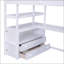 Lit mezzanine simple avec bureau et tablettes
