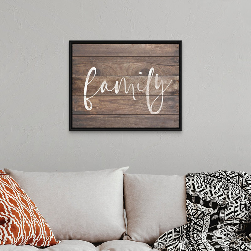 " Family Quotes - Family ", Black Floater Framed, 26" H x 32" W x 1.75" D