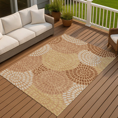 Tapis géométrique intérieur / extérieur lavable à la machine Chantille ACN2492