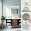Armoire à pharmacie 30 po x 30 po à DEL avec miroir en aluminium anti-buée-129696387