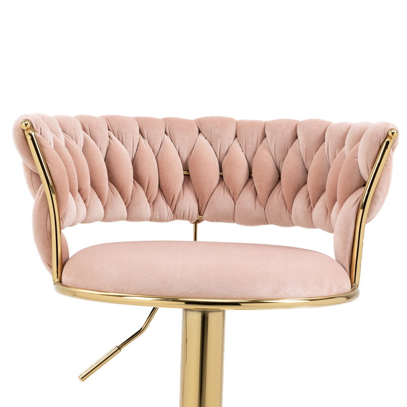 Tabourets de bar pivotants réglables de conception moderne en tissu de polyester pour le confort de la cuisine et de la salle à manger