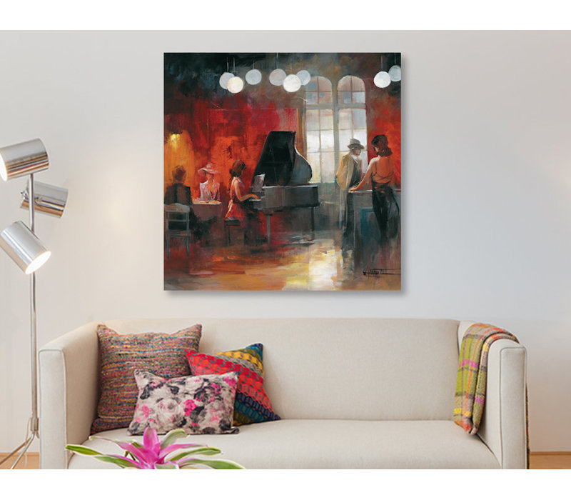 «Rendez-Vous II», reproduction sur toile, H 12 po x l 12 po x P 0,75 po, Pas de tapis, Toile tendue