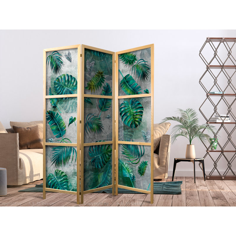 135cm W x 171cm H 3 - Panel Solid Wood Folding Room Divider