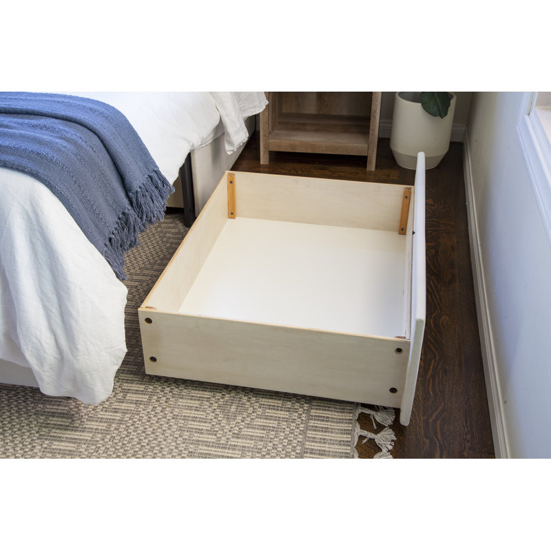 Lit plateforme tapissier avec rangement à profil bas, Très grand, 2