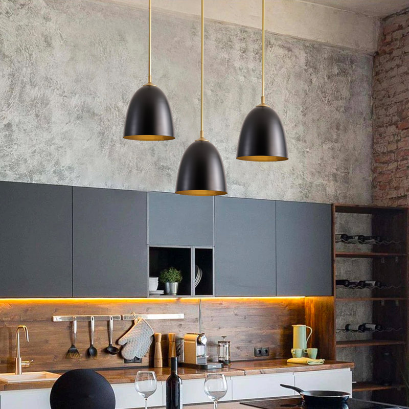 1 - Light Black Kitchen Island Pendant
