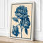 Rose in Blue Botanical - Wrapped Canvas-877670351-877670355
