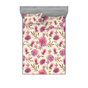 Coquille d'œuf / motif floral rose-mauve