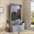 Hall Tree with Storage Bench, 3-in-1 38” Entryway Organizer with 4-Hook Coat Rack &amp; Shoe Storage | Gray | Coat Racks-883639709