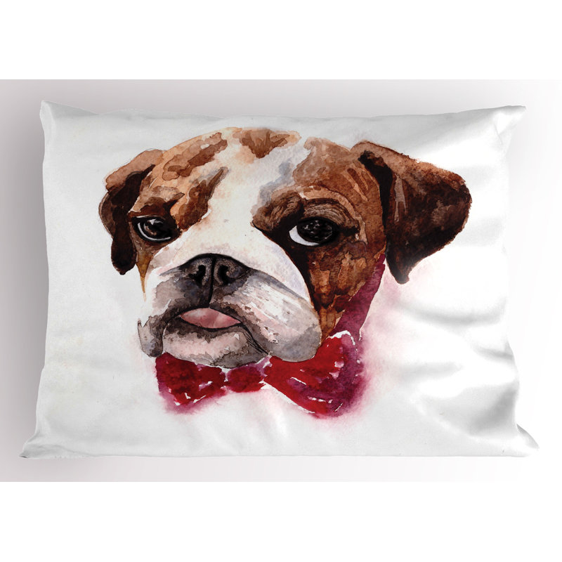 Ensemble de 2 taies décoratives pour bouledogue anglais Ambesonne, H 20 po x l 30 po