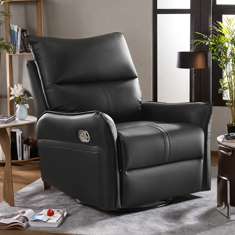 Single Sofa Ergonomic Multi-Functional Recliner, Black