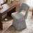 Modern Chenille Swivel Dining Chair, Open Back – 360° Rotating Design for Dining Room-784071236