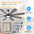 72" Windmill Large Ceiling Fan With 3cct Led Lights And Remote Control-79297867