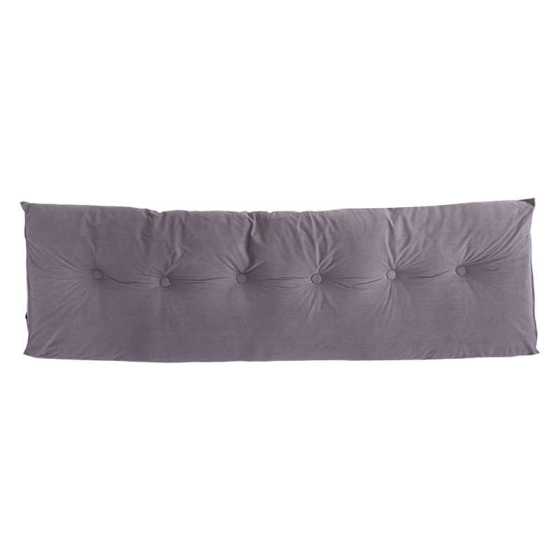 Cotton Rectangular Backrest, Grey, 180cm W x 20cm D