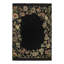Flora Fantasia Machine Woven Wool Floral Area Rug in Noir/Pink/Green/Yellow