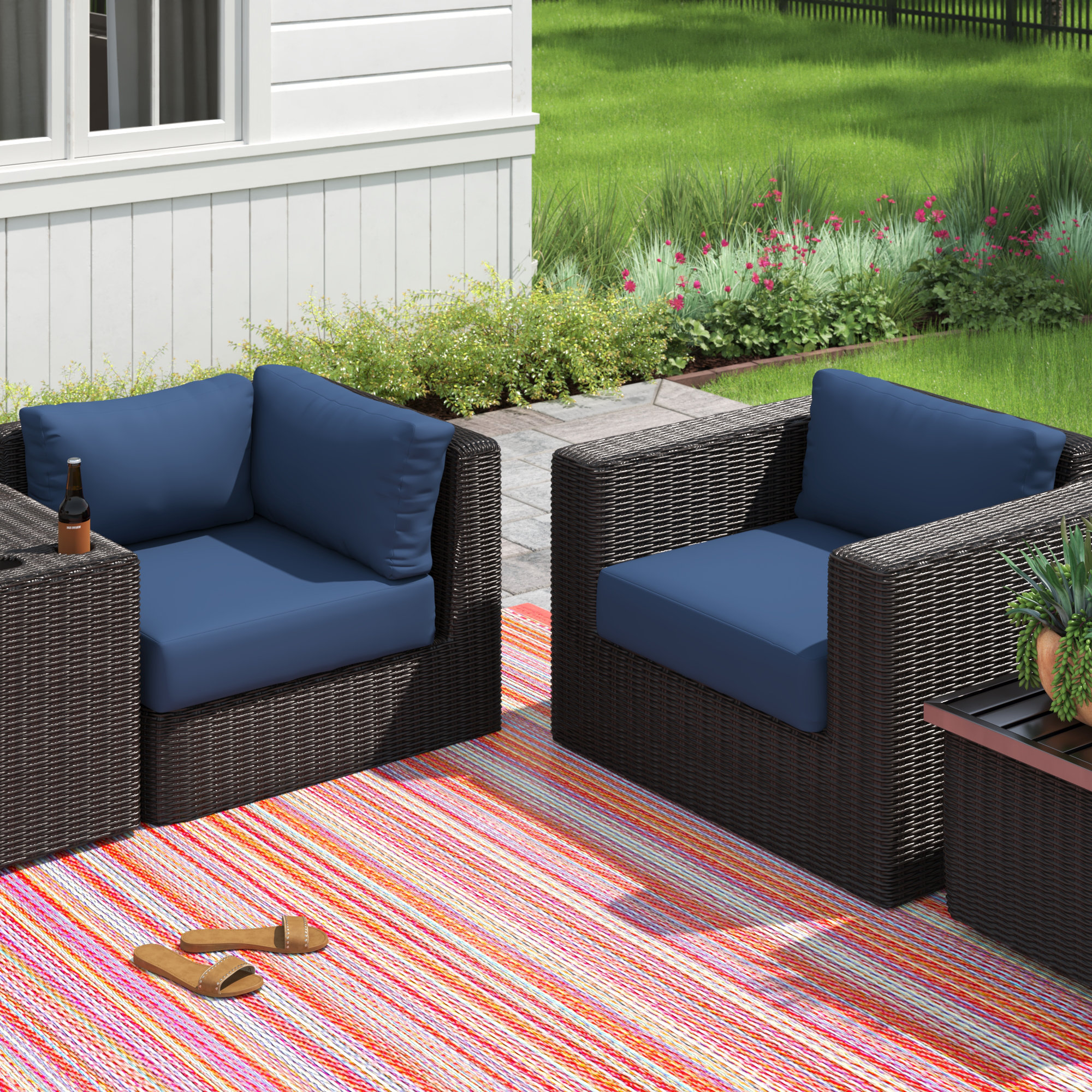 Waterbury Outdoor Replacement Cushion Set Cushion Cover