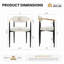 Chaises de salle à manger modernes COLAMY MATRIX, hauteur d'assise standard de 49,5 cm (19,5 po) pour tables de 71 à 76 cm (28 à 30 po), couleur camel, ensemble de 4 ou 6.-132788793-132788795
