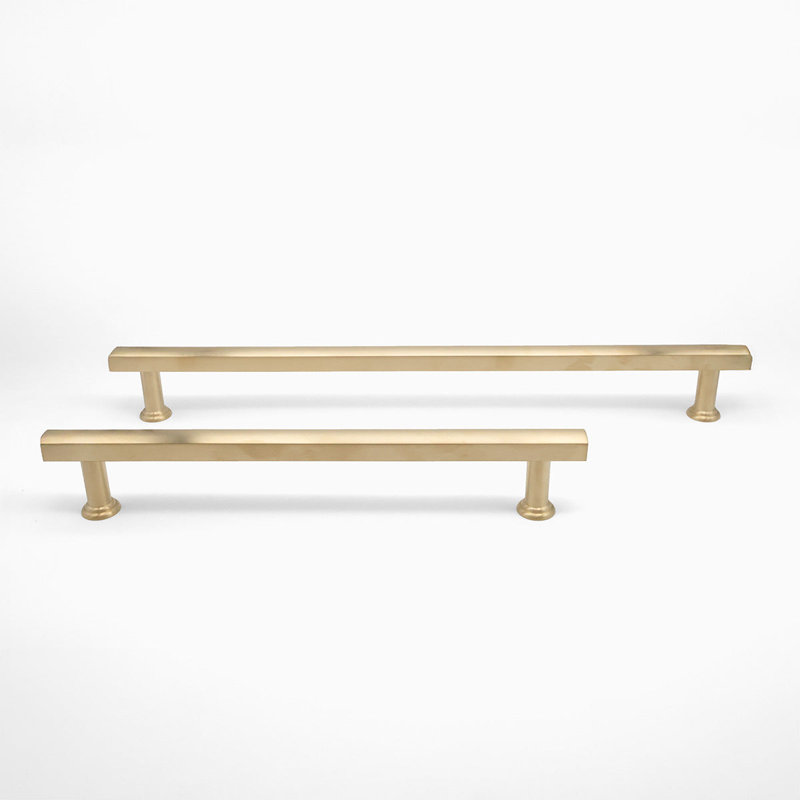 Mod Two Tone Bar / Handle Pull, 18", Matte Black/Satin Brass