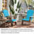 50" X 20" Patio Chair Cushion, Seat/Back Cushion For Adirondack Chair With Ties-1752589087-1752589078