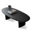 Table basse noire en bois massif ovale-1752557119-1752557118