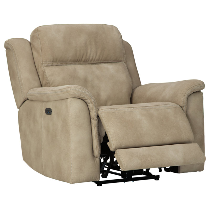 Fauteuil inclinable électrique en similicuir Gordils, Similicuir beige sable