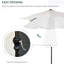 Parasol solaire à DEL 9 'x 7' inclinable et inclinable, abat-jour extérieur pour rendre les expériences plus agréables dans le jardin, patio avec lumières 7 ', etc., fonction, différents réglages